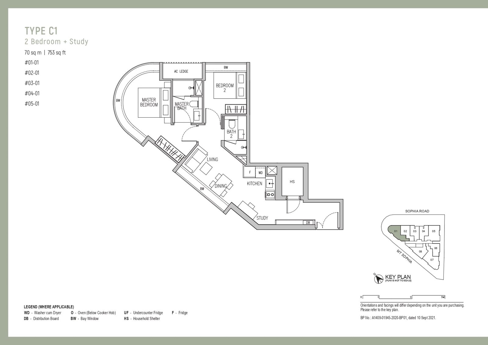 Sophia Regency Type C1 floor plan
