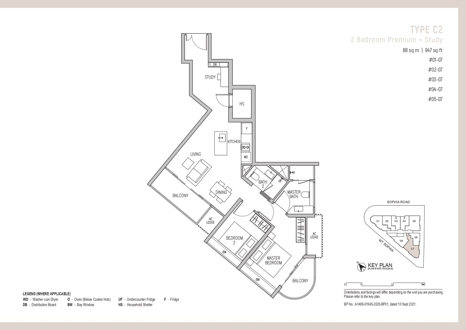 Sophia Regency Type C2 floor plan